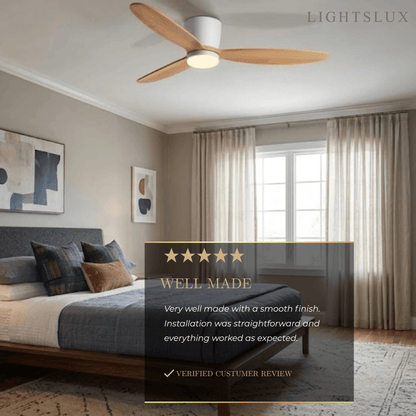 Vivara Minimalist Low Profile Ceiling Fan Light