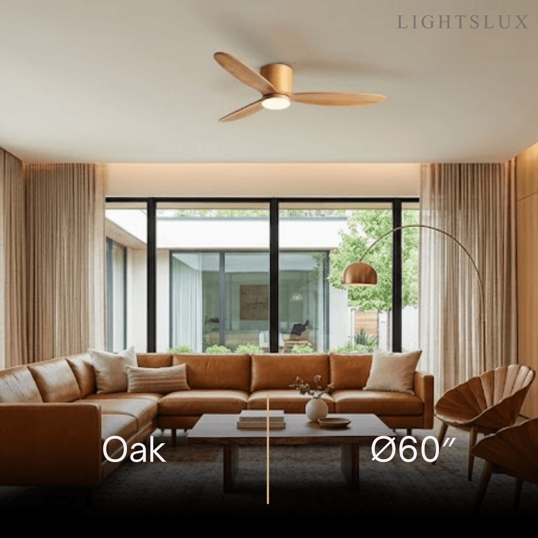 Vivara Minimalist Low Profile Ceiling Fan Light