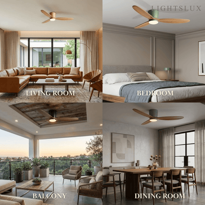 Vivara Minimalist Low Profile Ceiling Fan Light