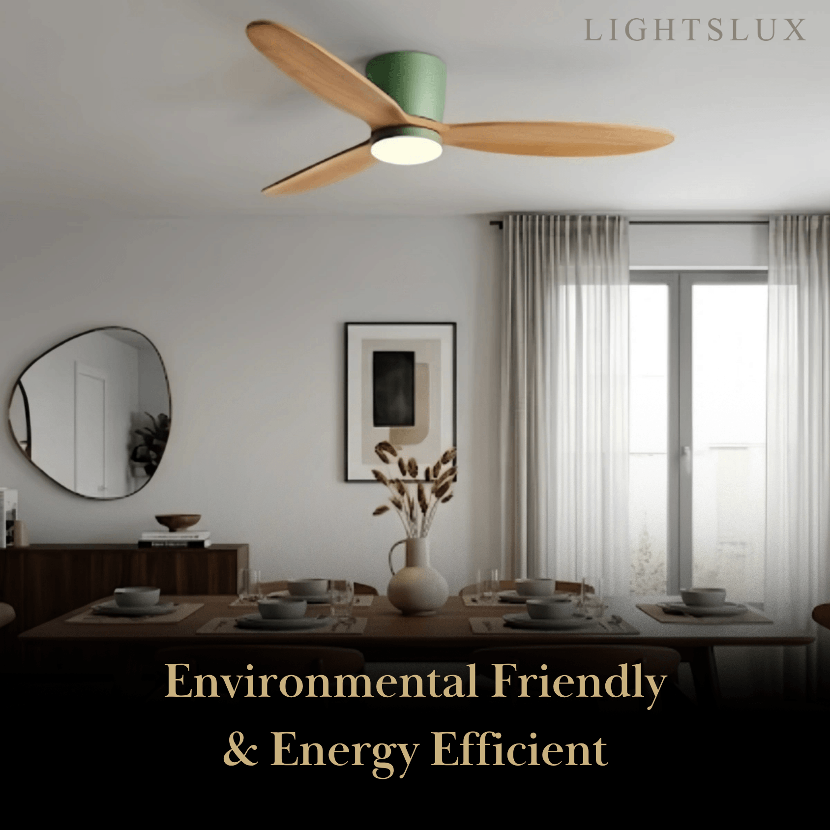 Vivara Minimalist Low Profile Ceiling Fan Light