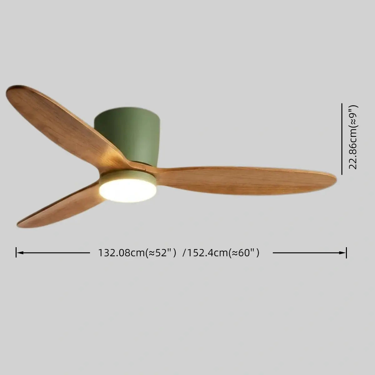 Vivara Minimalist Low Profile Ceiling Fan Light