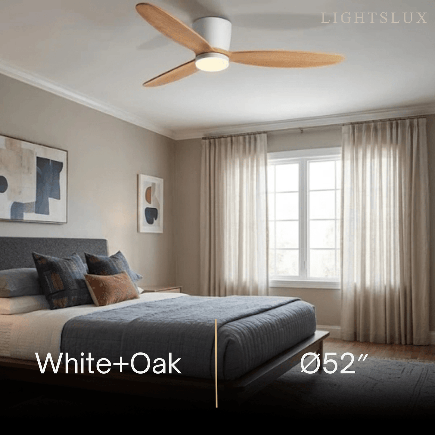 Vivara Minimalist Low Profile Ceiling Fan Light
