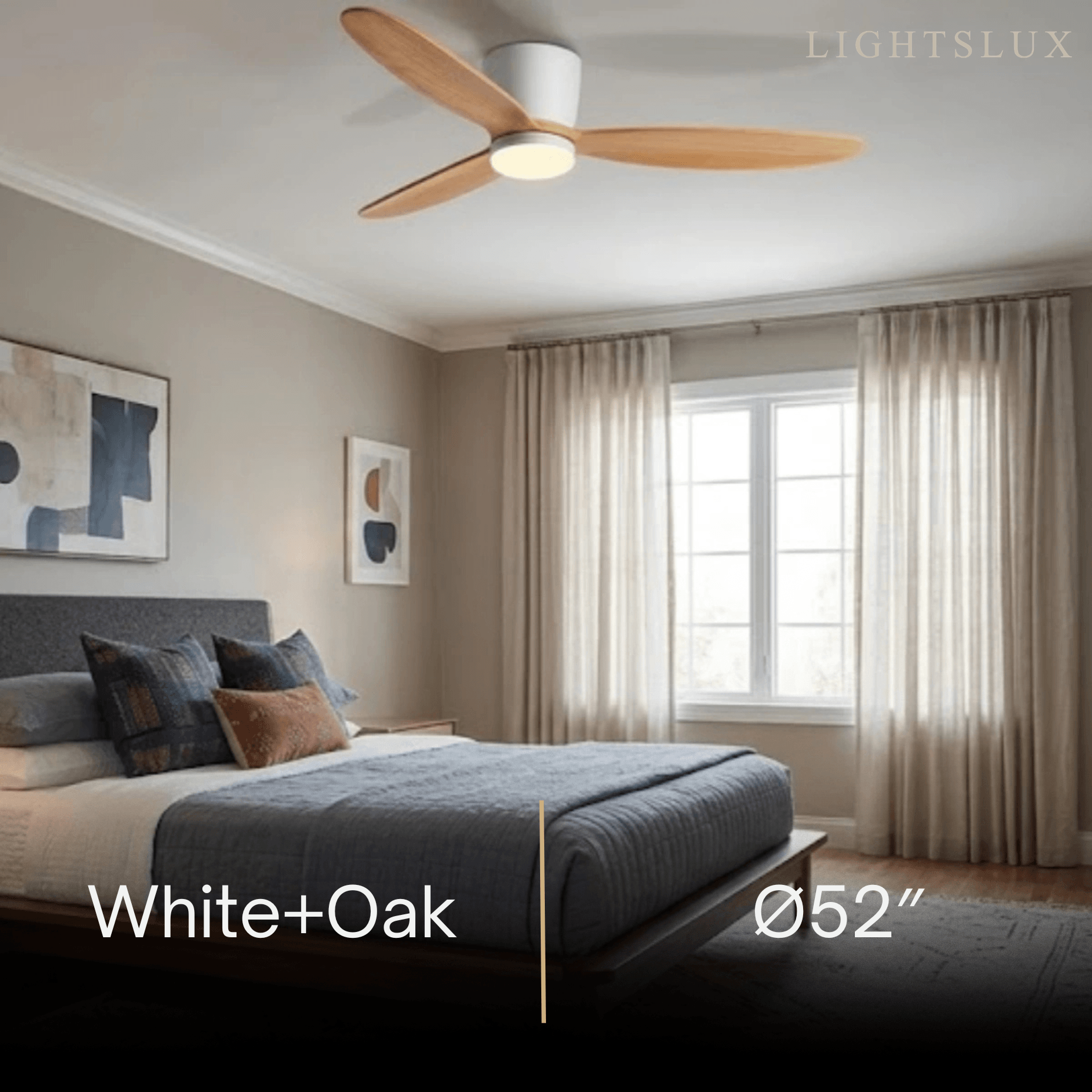 Vivara Minimalist Low Profile Ceiling Fan Light