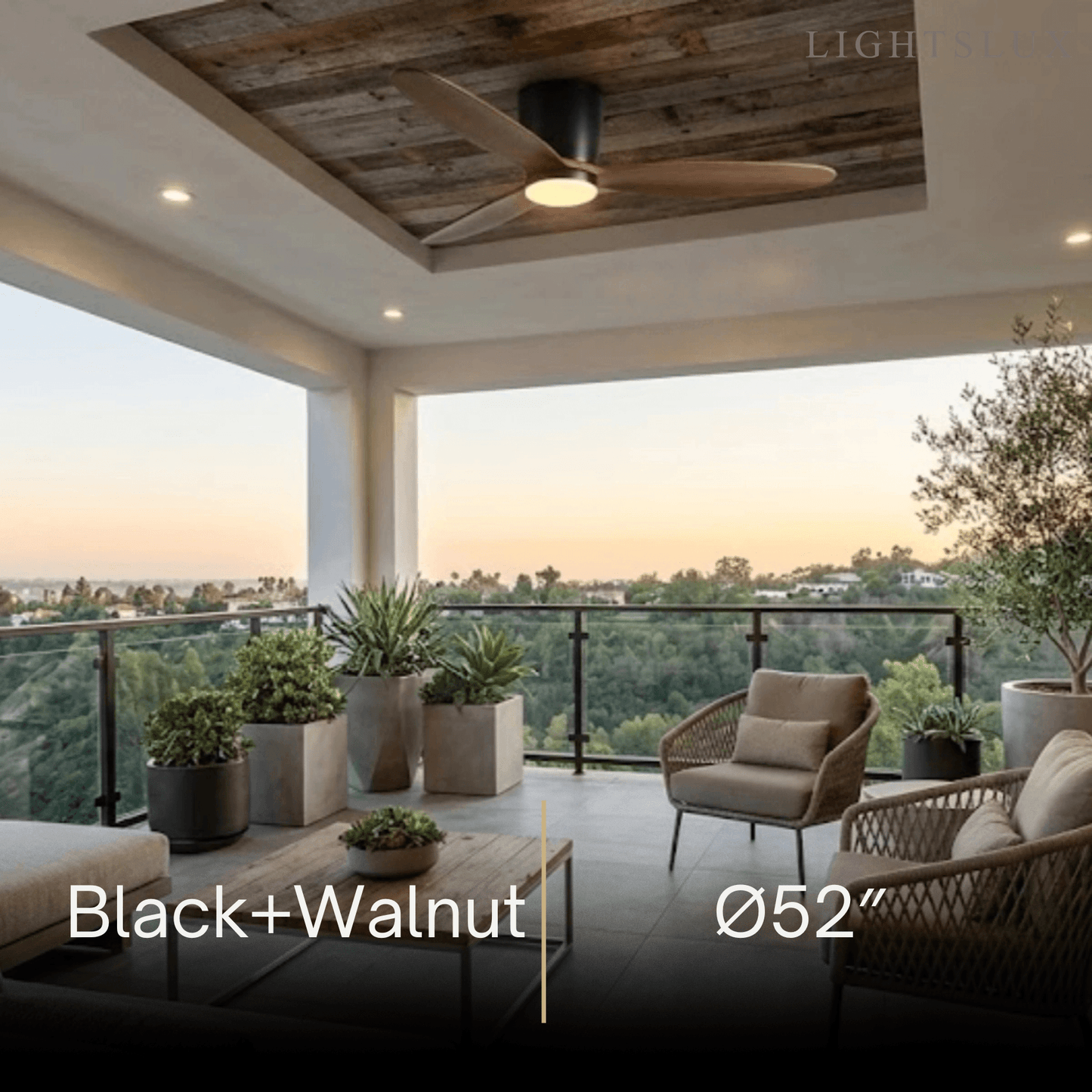 Vivara Minimalist Low Profile Ceiling Fan Light
