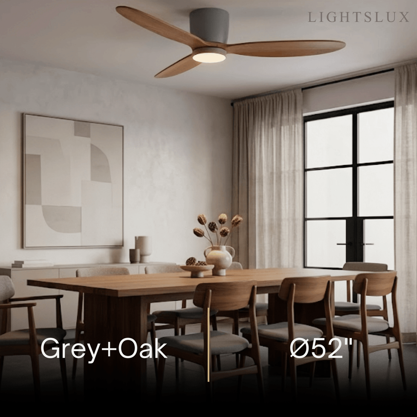 Vivara Minimalist Low Profile Ceiling Fan Light
