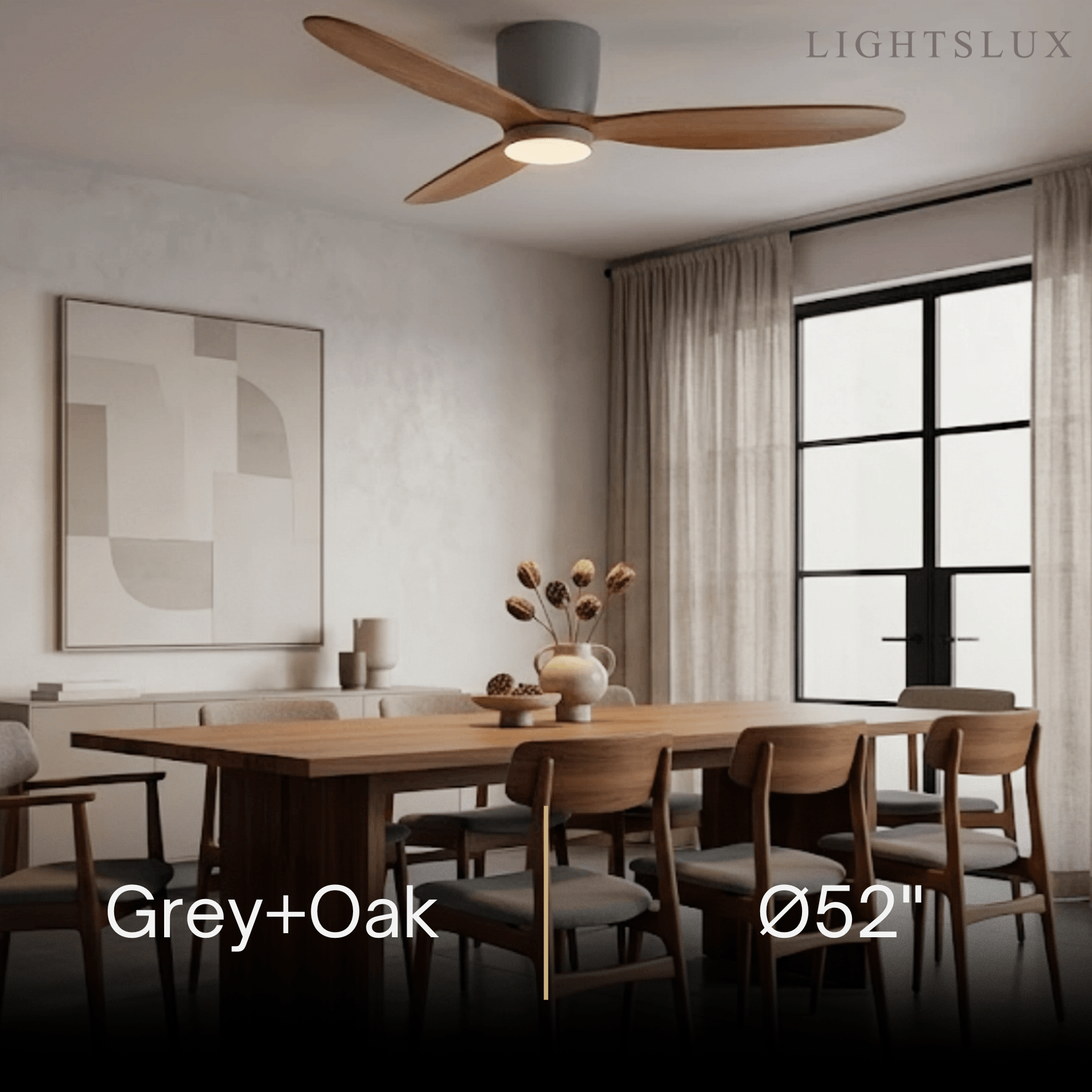 Vivara Minimalist Low Profile Ceiling Fan Light