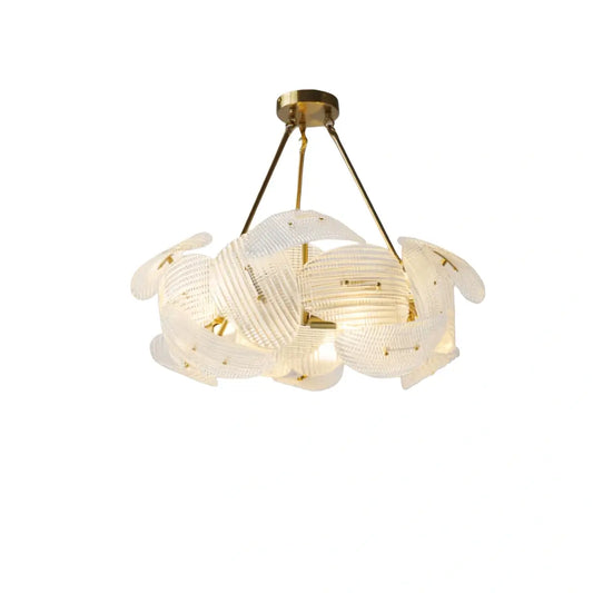 Elegant Petal Glass Chandelier -- Round or Linear