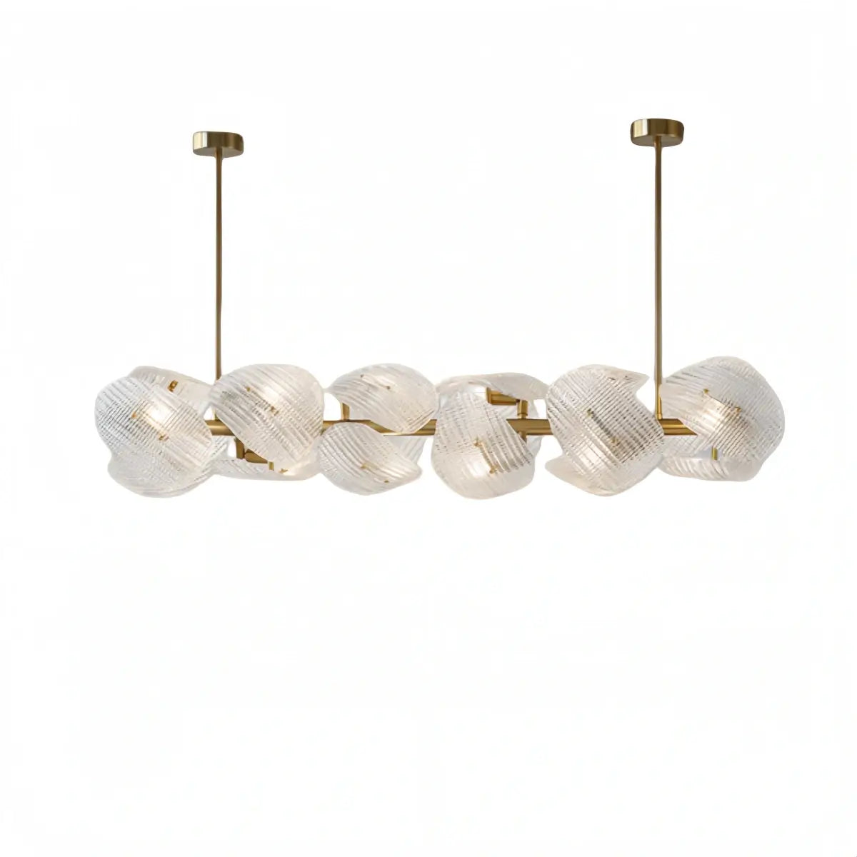 Elegant Petal Glass Chandelier -- Round or Linear