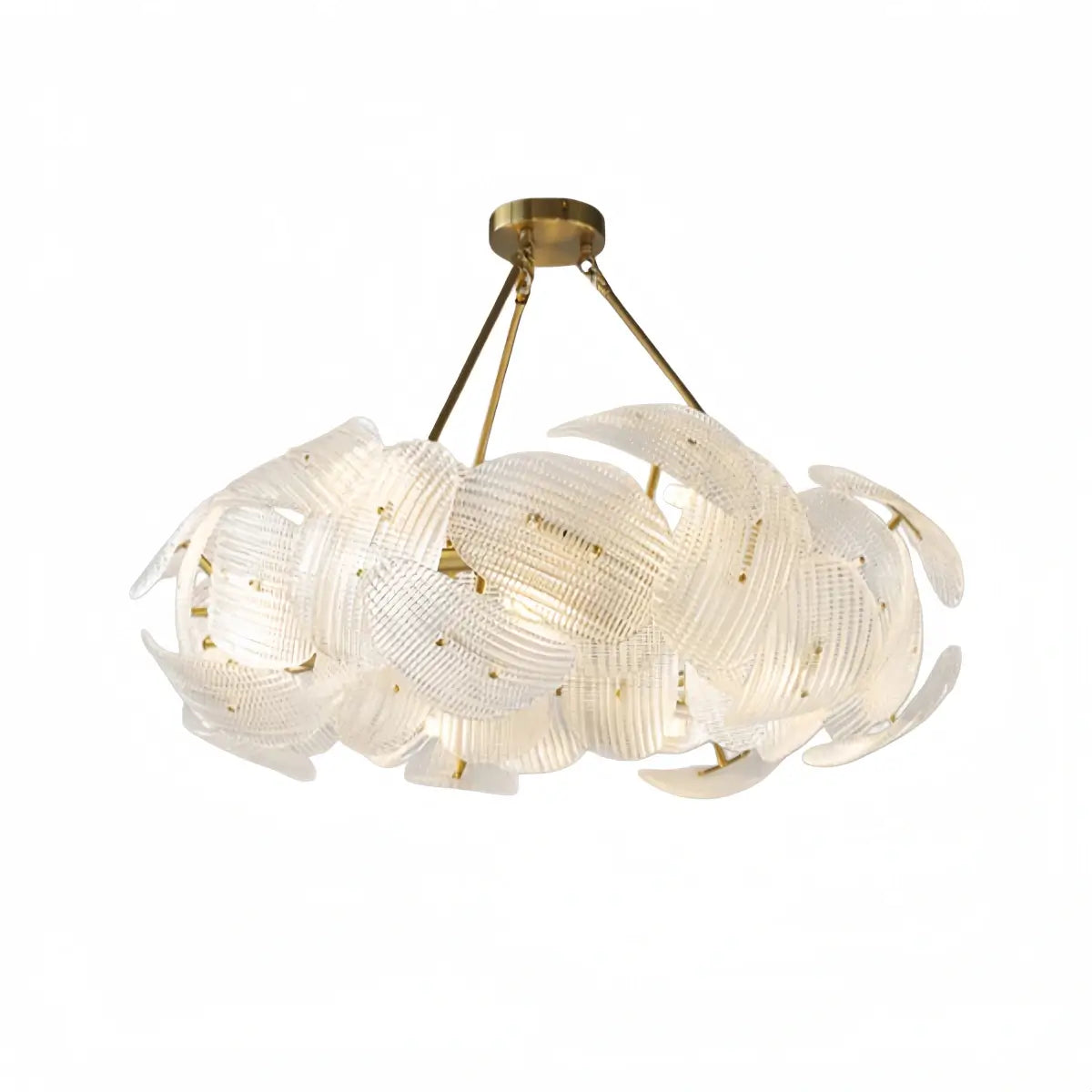 Elegant Petal Glass Chandelier -- Round or Linear