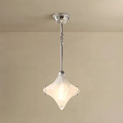 Lunara Modern Star Pendant Light – Brass Glass Silver/Gold for Bedroom / Kitchen / Dining Room