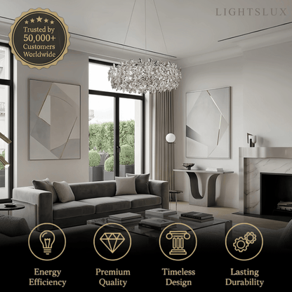 Excelis Luxury Crystal Flower Chandelier