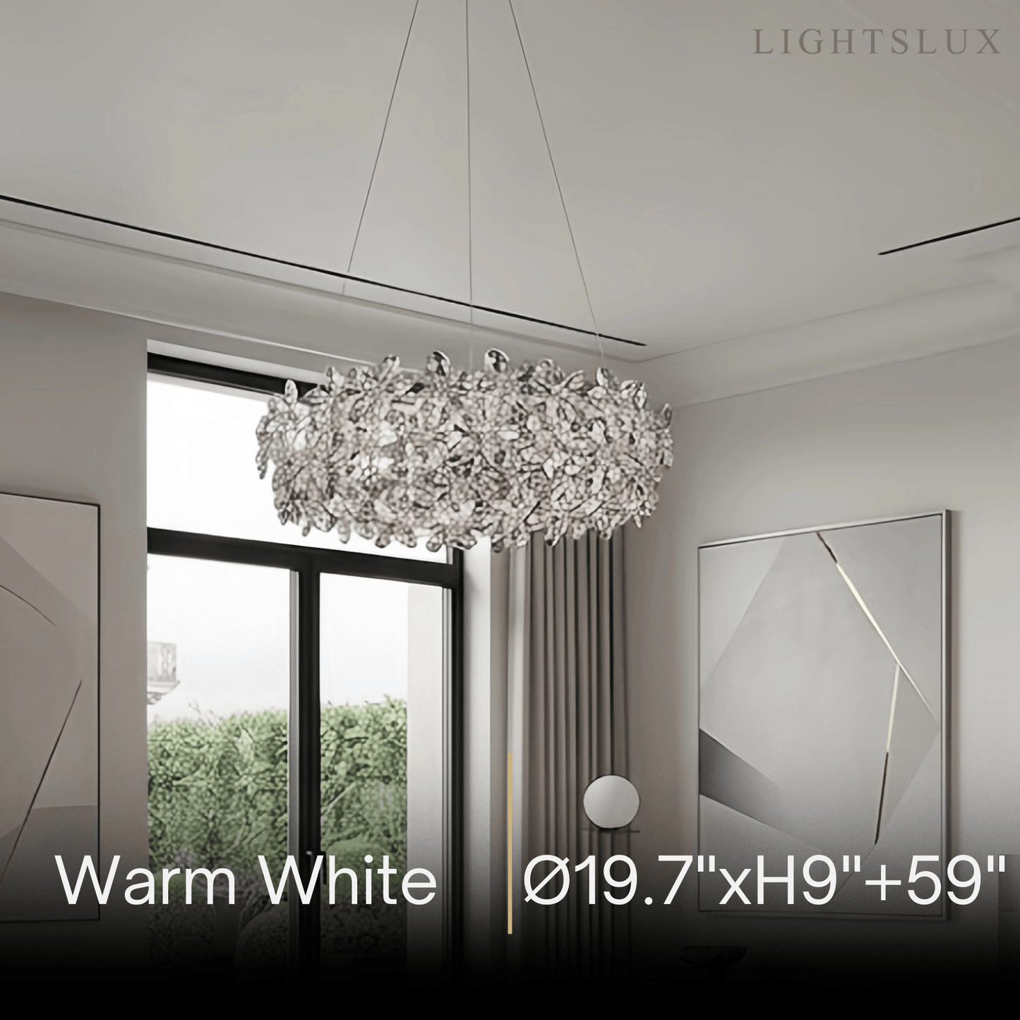 Excelis Luxury Crystal Flower Chandelier