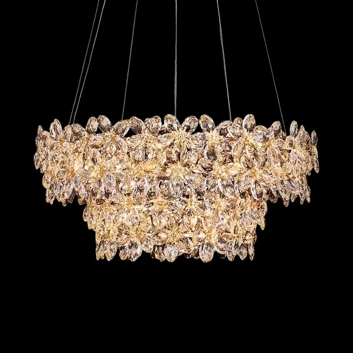 Excelis Luxury Crystal Flower Chandelier