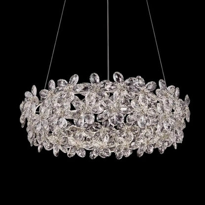 Excelis Luxury Crystal Flower Chandelier