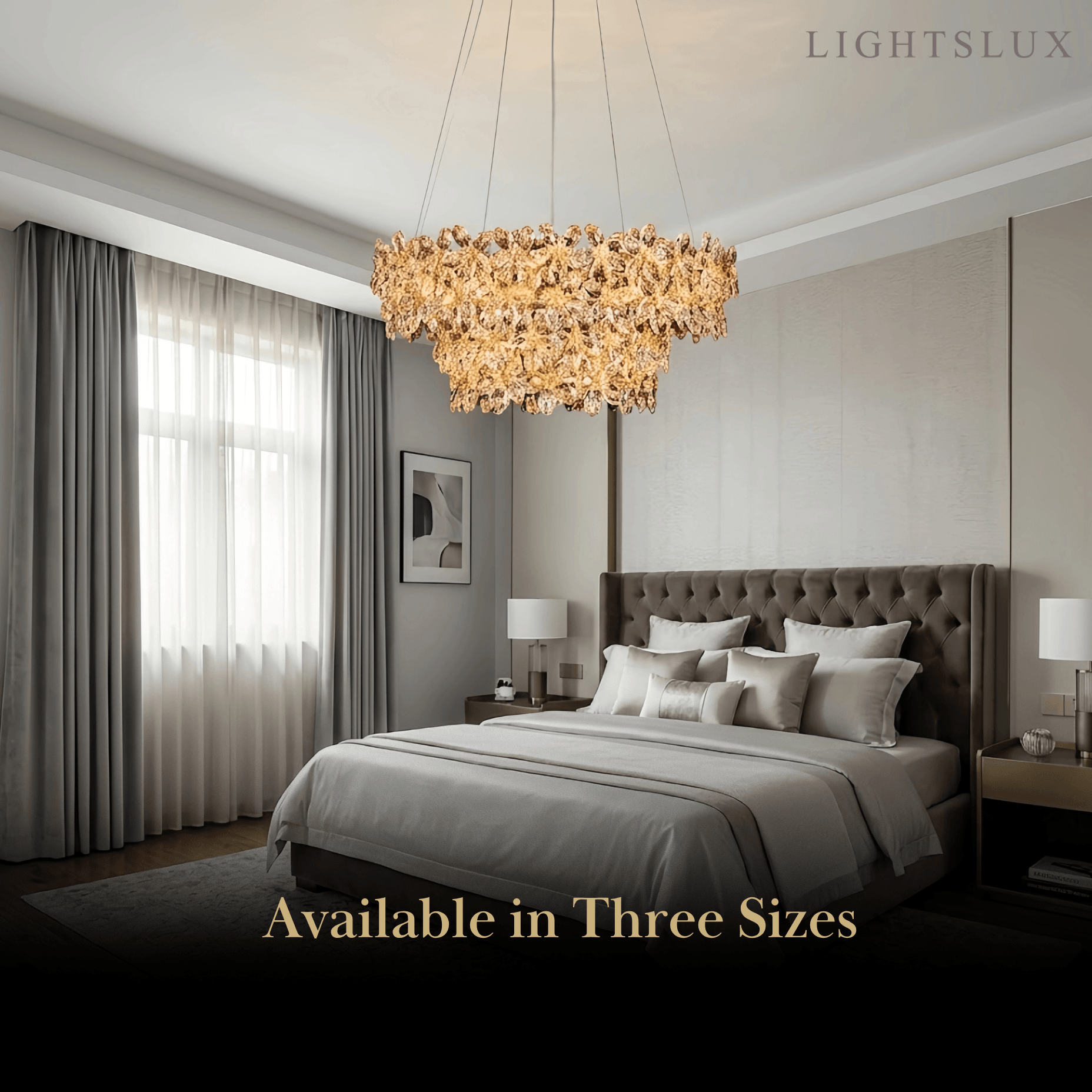 Excelis Luxury Crystal Flower Chandelier