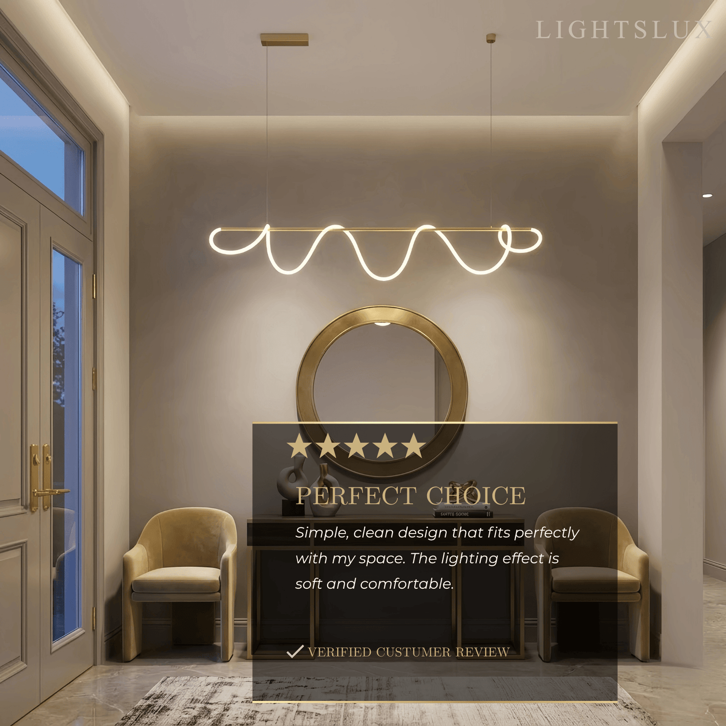 Arcato Minimalist Linear Chandelier
