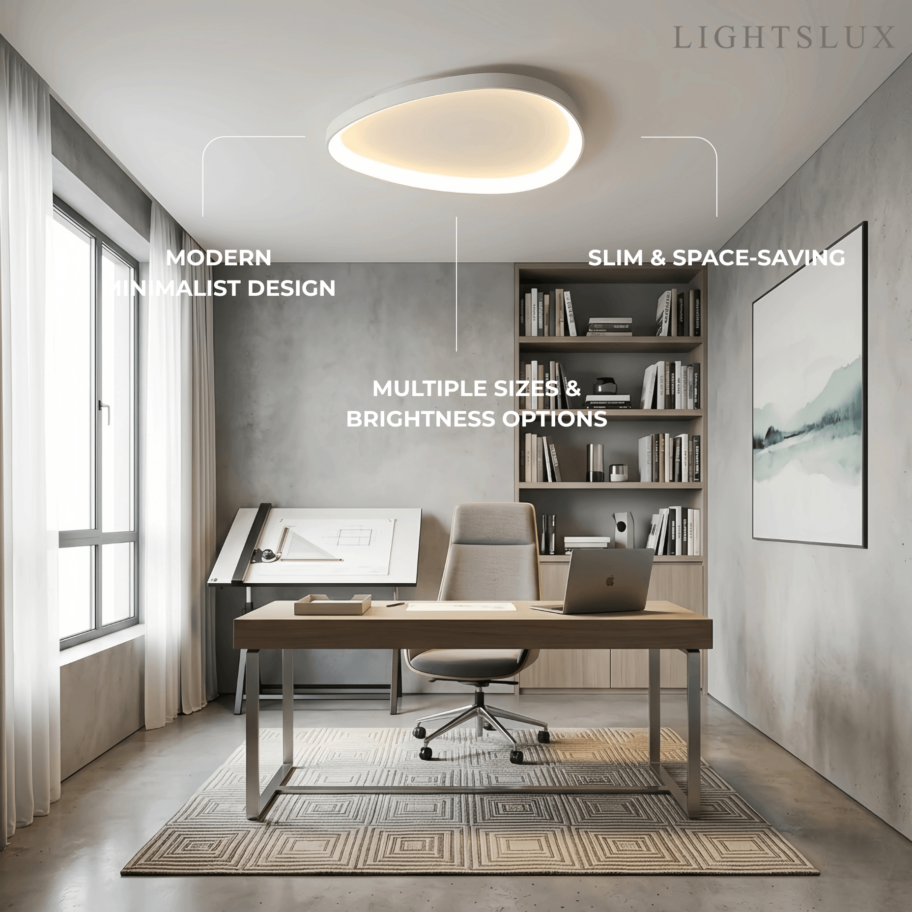 Vivara Minimalist Low Profile Ceiling Light