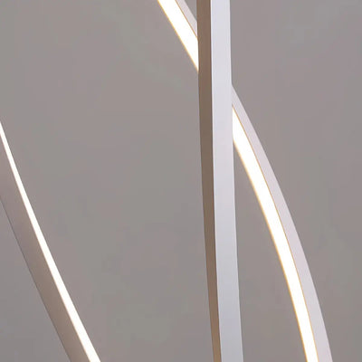 Arcato Art Deco Helix Pendant Light – Black/White Aluminum for Dining Room / Staircase