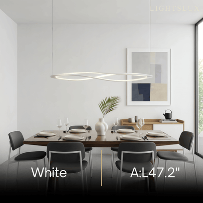 Arcato Art Deco Helix Pendant Light – Black/White Aluminum for Dining Room / Staircase