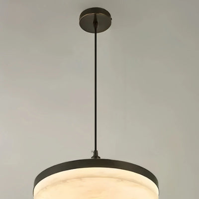 Alba Modern Alabaster Disc Pendant Light
