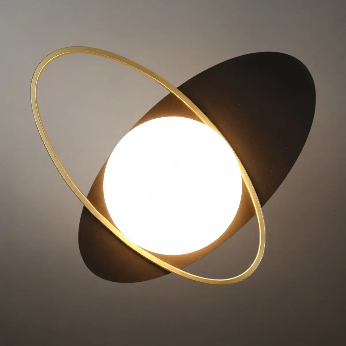 Vivara Modern Oval Wall Lamp – Frosted Glass Brass Black/White for Bedroom / Living Room