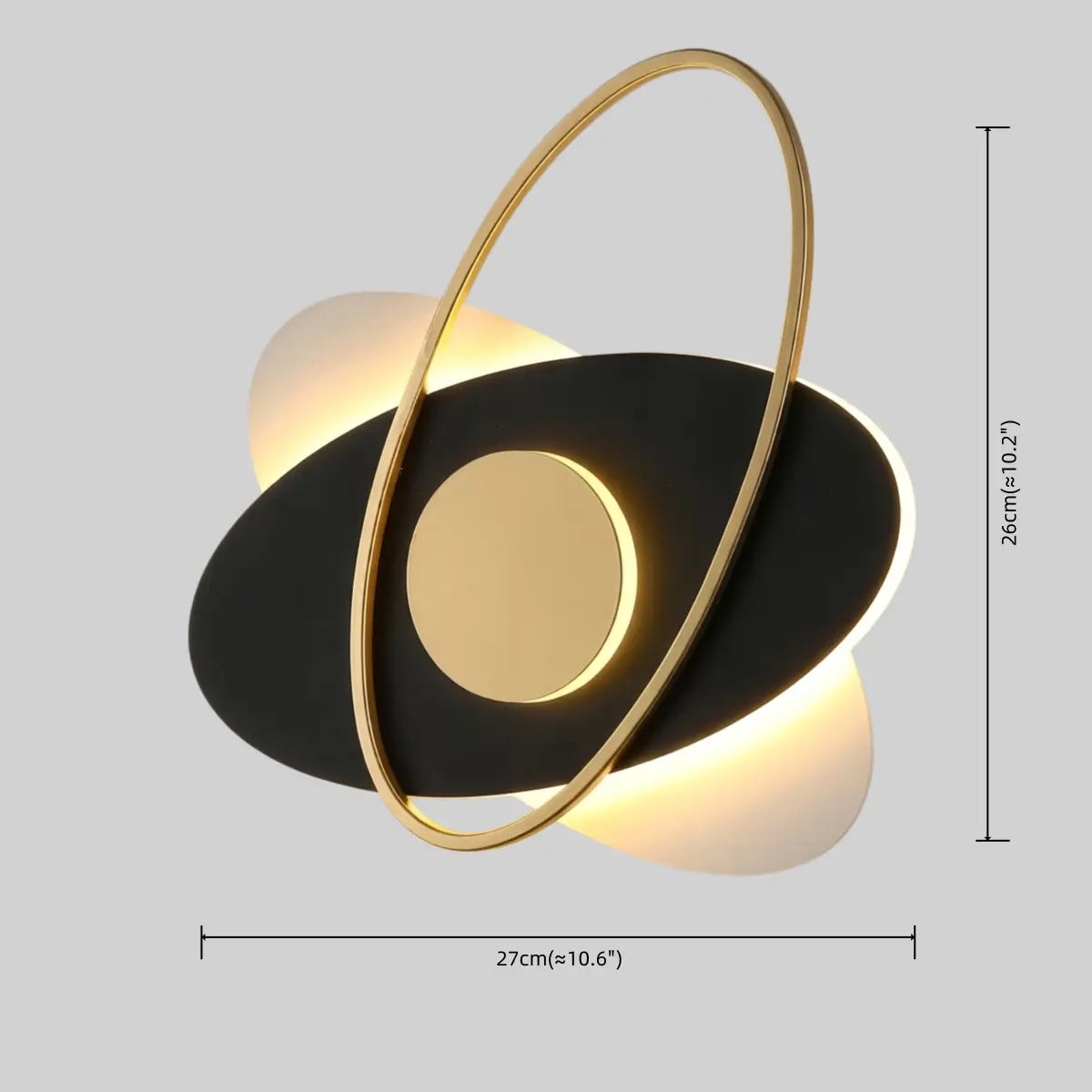 Vivara Modern Oval Wall Lamp – Frosted Glass Brass Black/White for Bedroom / Living Room