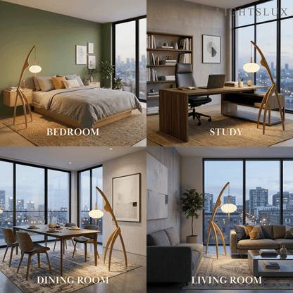 Zenno Mid-Century Modern Tripod Floor Lamp – Fabric