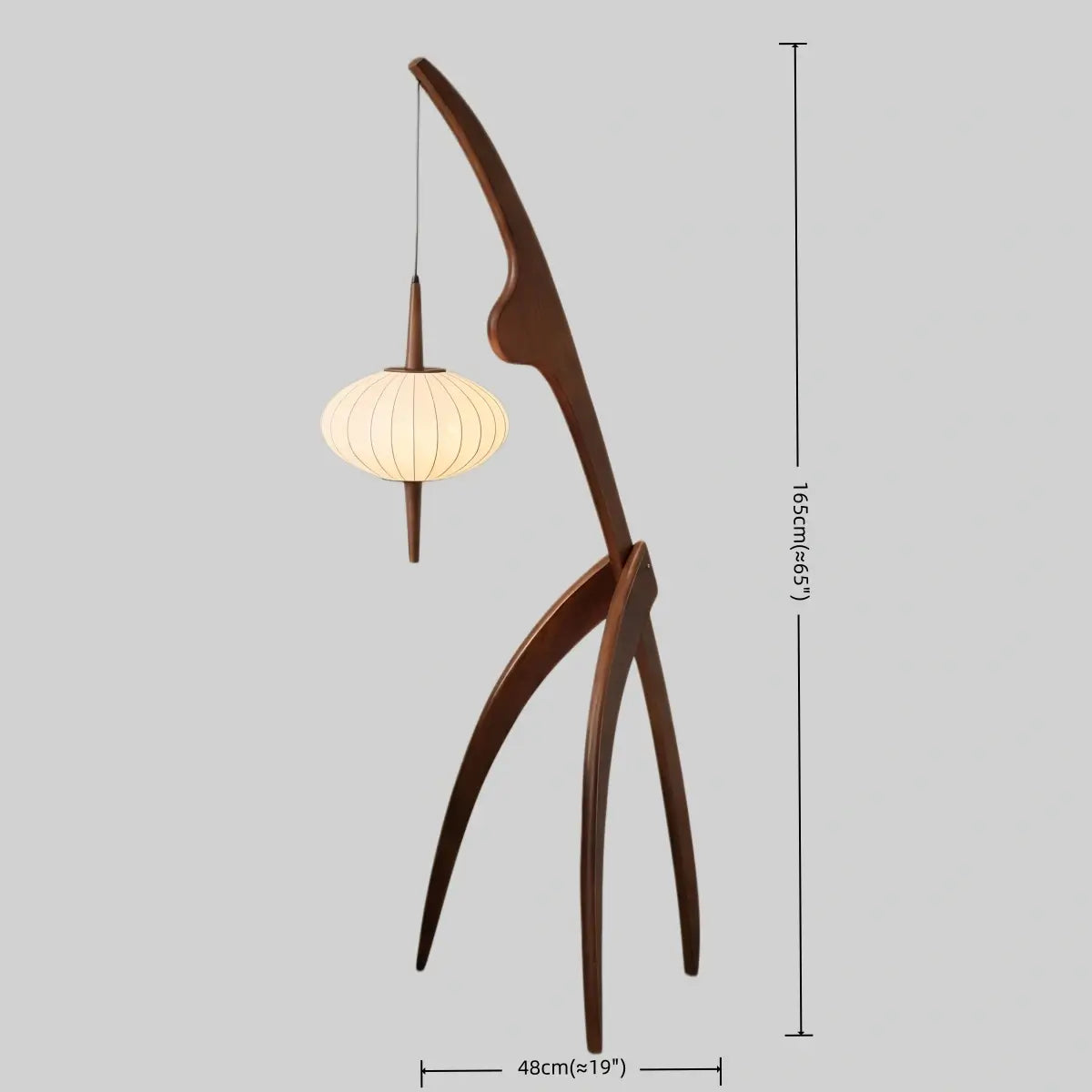 Zenno Mid-Century Modern Tripod Floor Lamp – Fabric