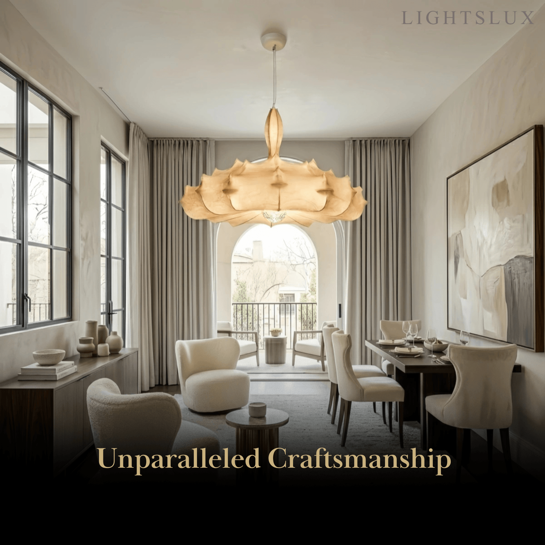 Nordic Silk Pendant Light -- White