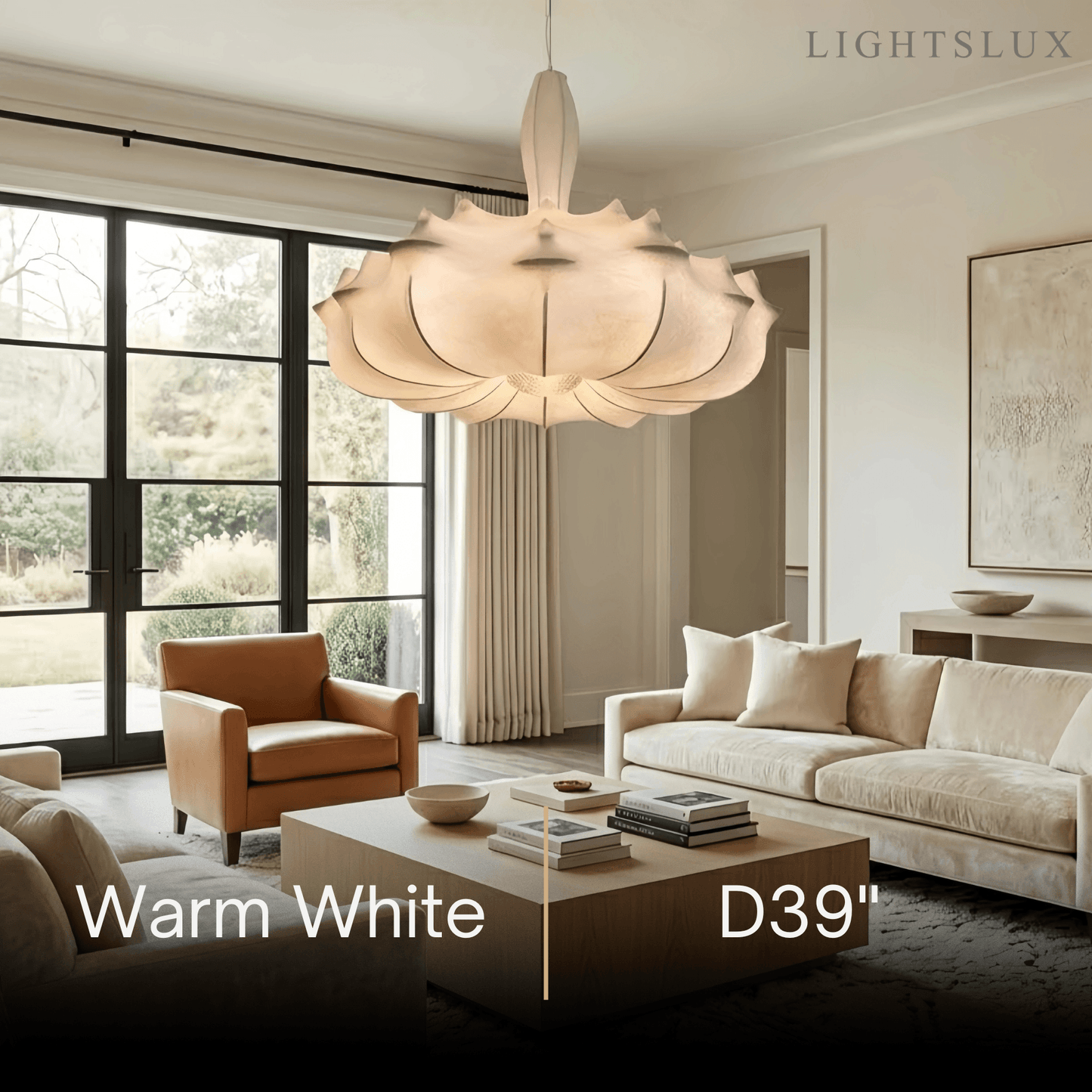 Nordic Silk Pendant Light -- White
