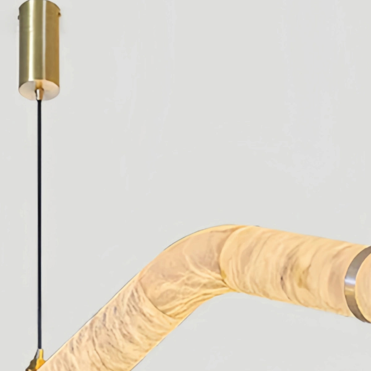 Alba Contemporary Curved Alabaster Pendant Light