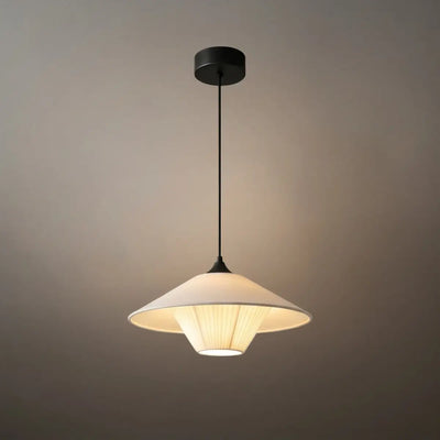 Modern Cone Pendant Light -- Leather Orange