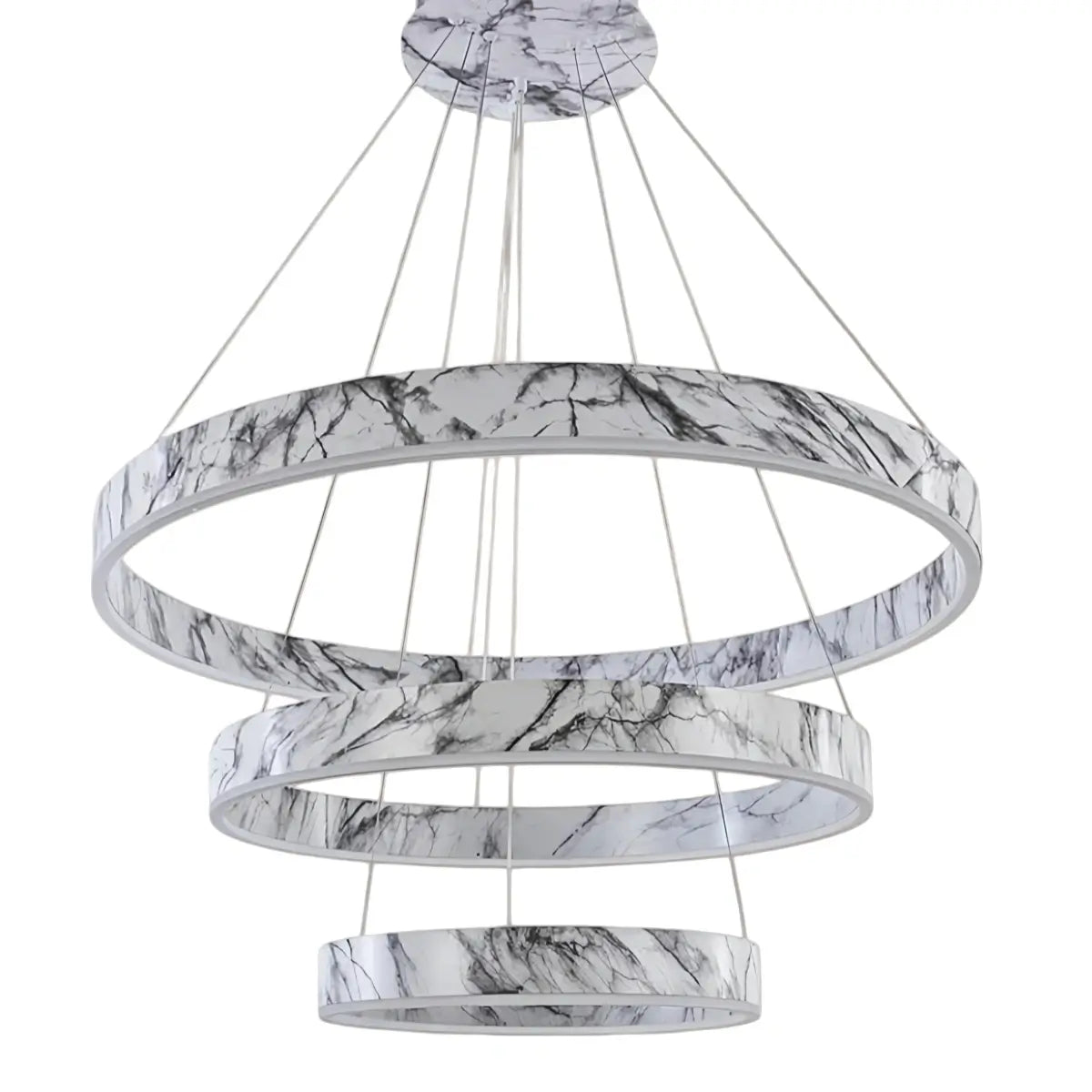 Contemporary Tiered Circular  Chandelier -- Marble