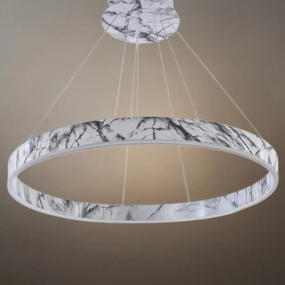 Contemporary Tiered Circular  Chandelier -- Marble