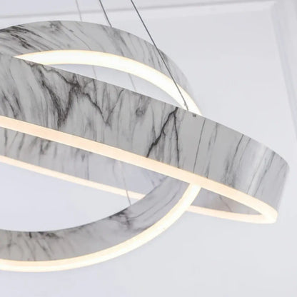 Contemporary Tiered Circular  Chandelier -- Marble
