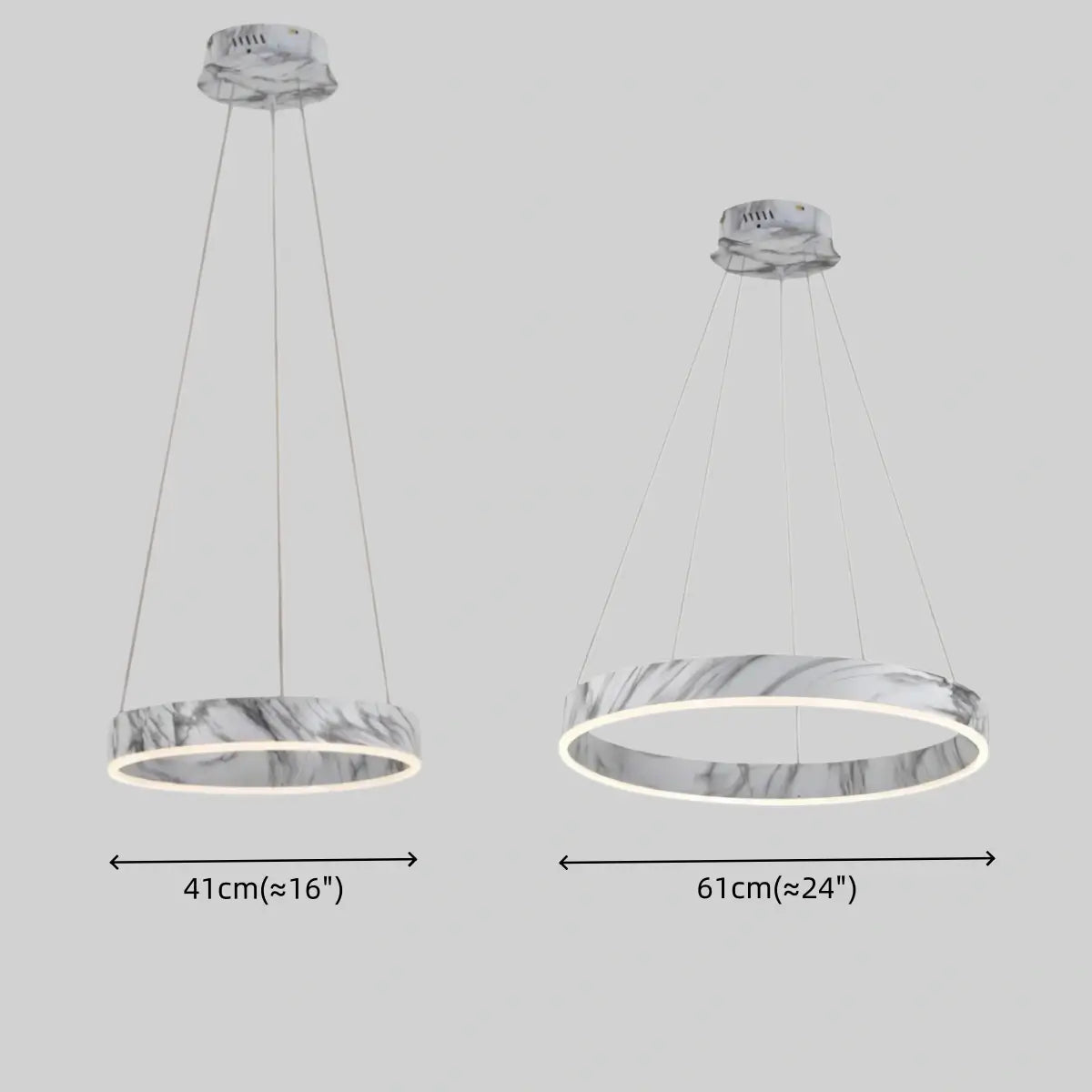 Contemporary Tiered Circular  Chandelier -- Marble