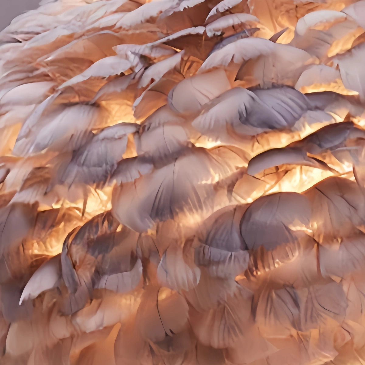 Velora Elegant Globe Feather Table Lamp
