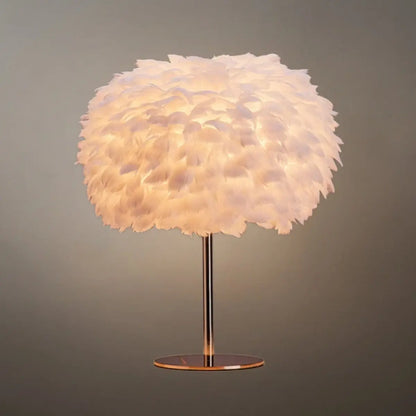 Elegant_Globe_Feather_Table_Lamp_--_Gold