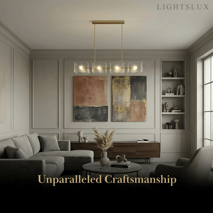 Elegant Straight Chandelier -- Gold