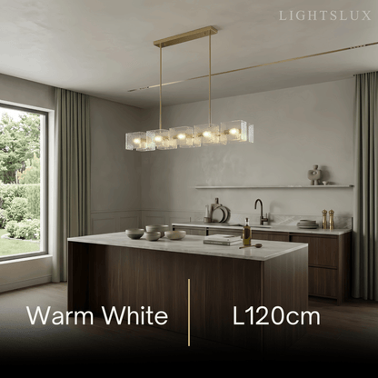 Elegant Straight Chandelier -- Gold