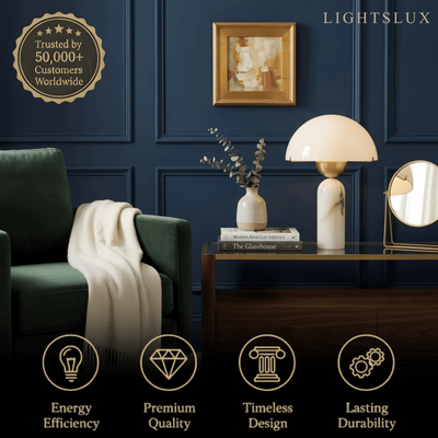Alba Minimalist Alabaster Table Lamp