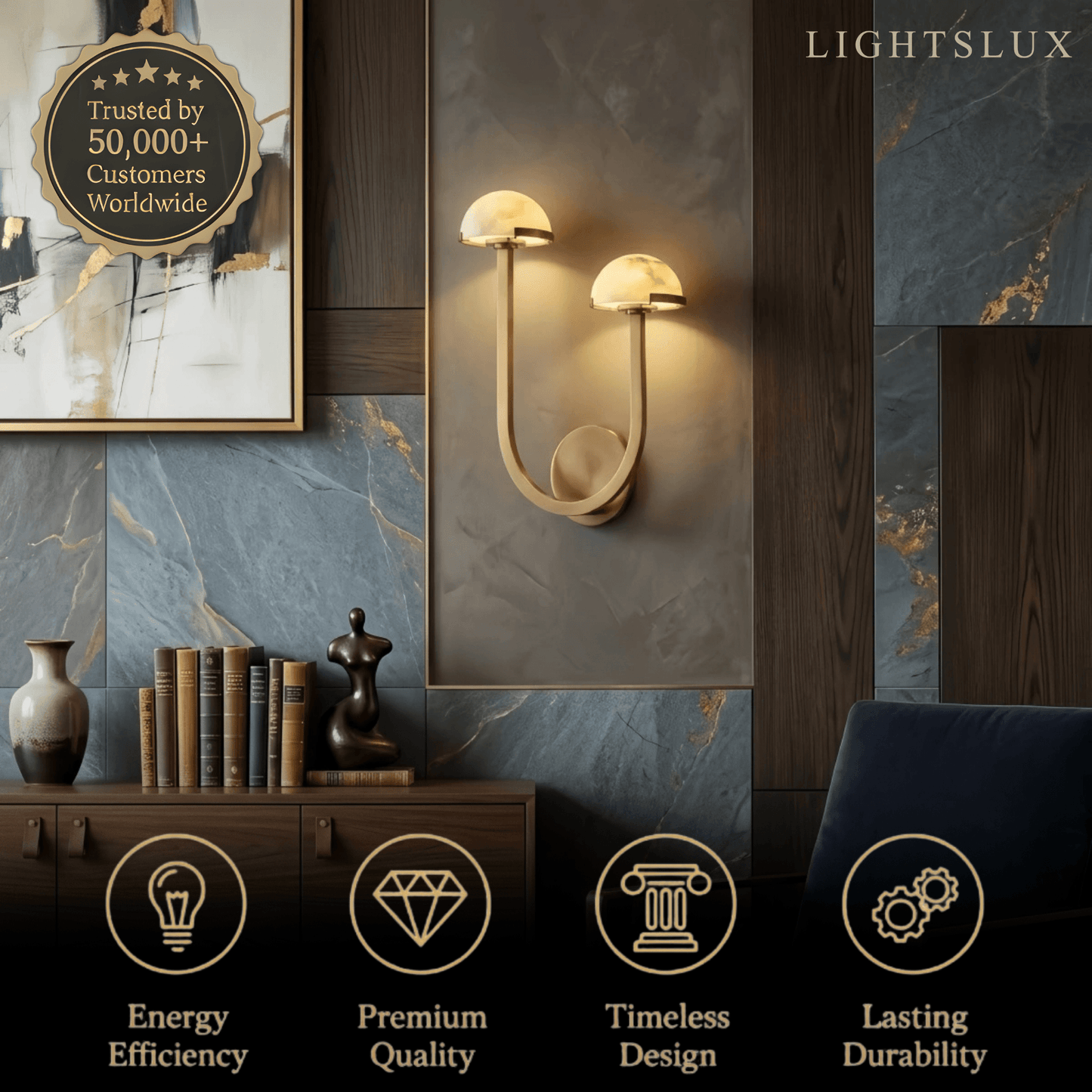 Alba Modern Double Wall Light
