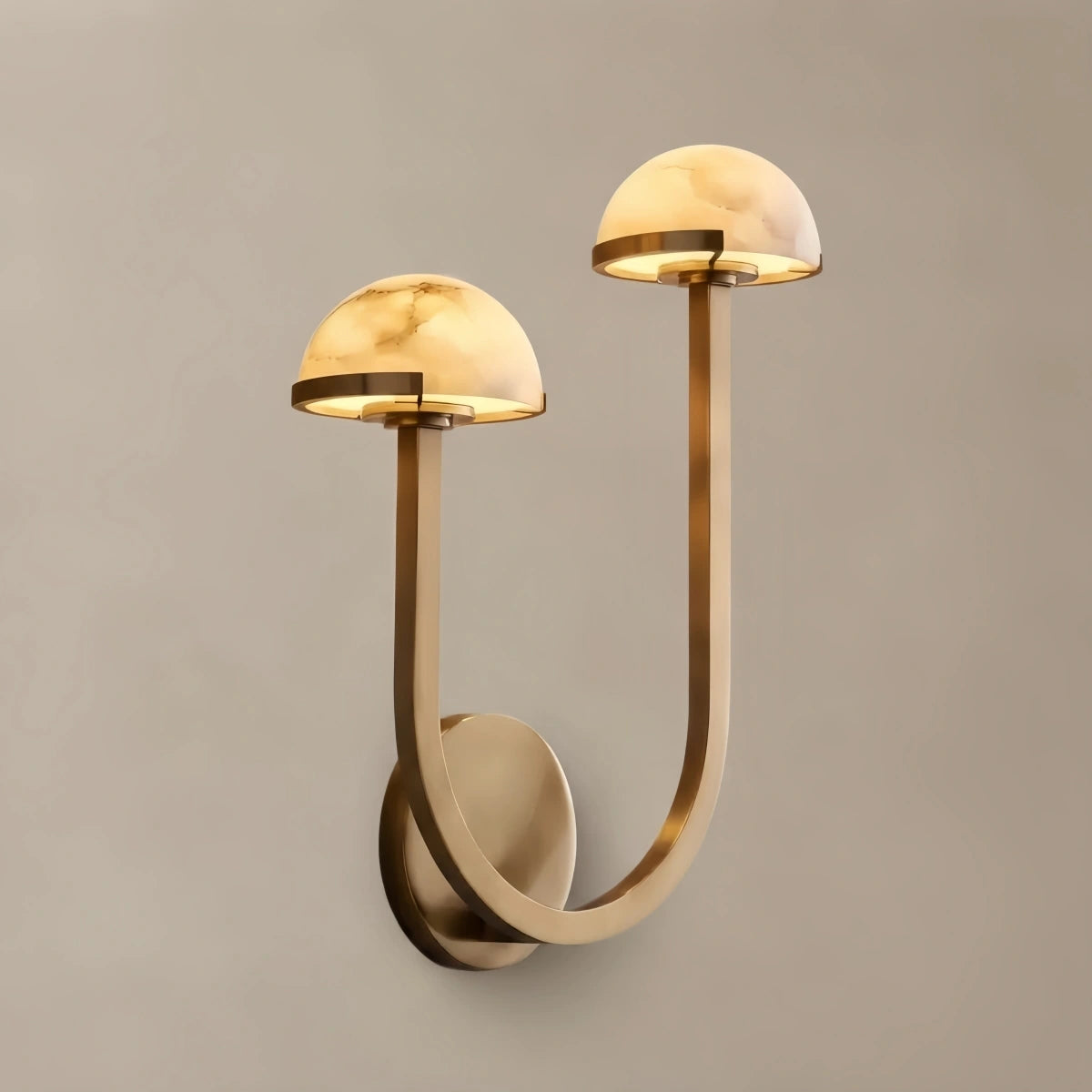 Wall Light -- Brass & Alabaster for Indoor Wall