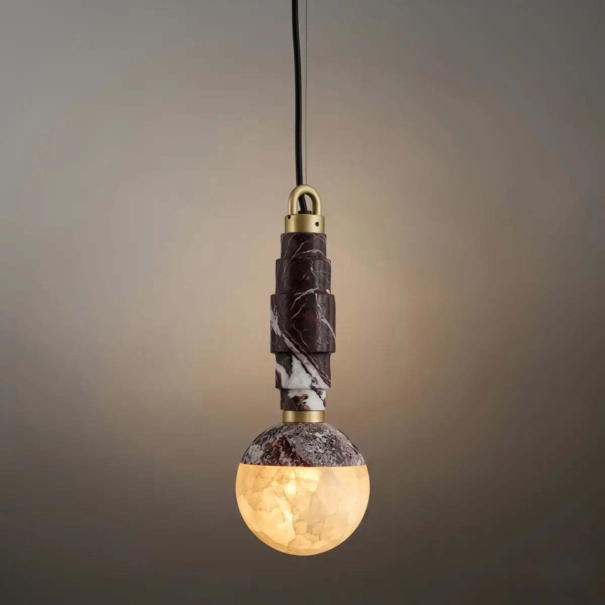 Alba Minimalist Marble Alabaster Pendant Lamp