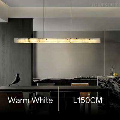 Alba Modern Alabaster Linear Pendant Light