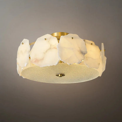 Alba Modern Alabaster Glass Ceiling Light 