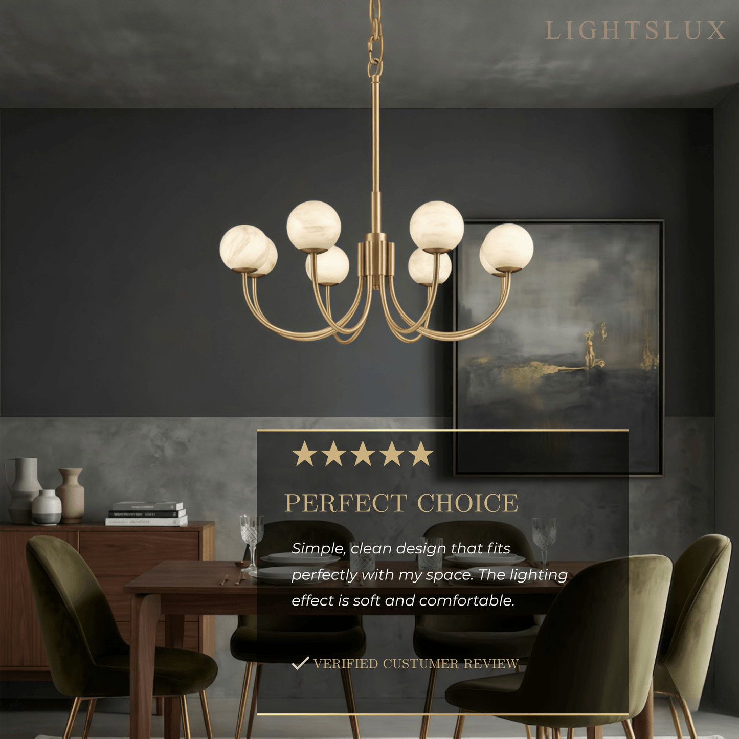 Alba Modern Minimalist Globe Chandelier