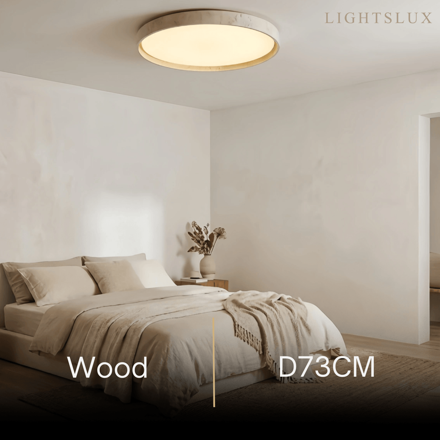 Strata Modern Minimalist Travertine Ceiling Light
