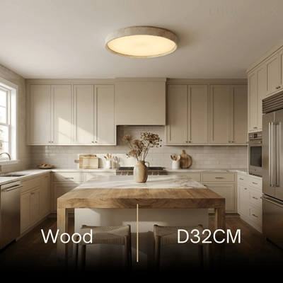 Strata Modern Minimalist Travertine Ceiling Light