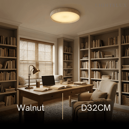 Strata Modern Minimalist Travertine Ceiling Light